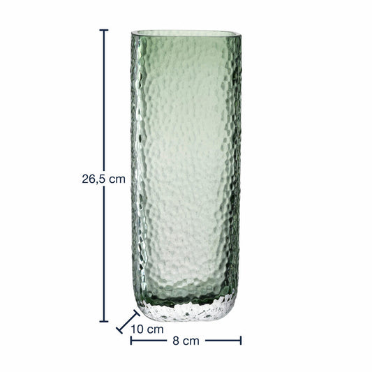 Leonardo Vase Martello, decorative vase, flower vase, glass, green, H 26.5 cm, 033202