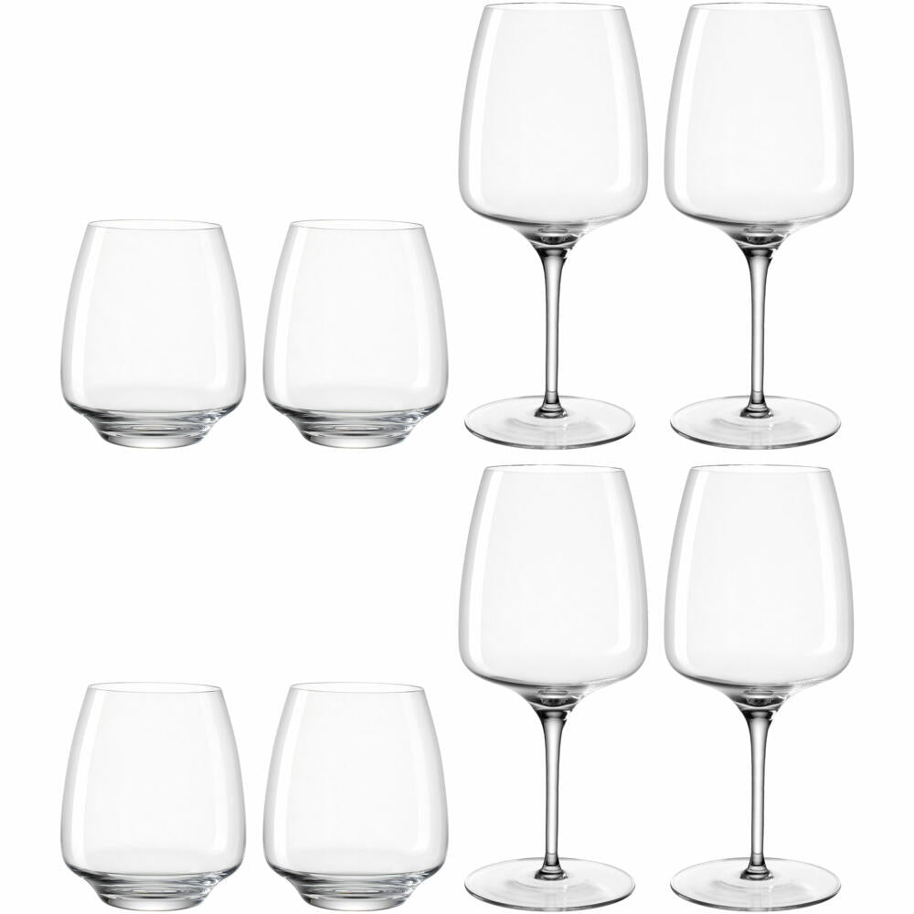 Leonardo Glass Set Cesti, 8 pcs., red wine glass, wine glass, drinking glass, water glass, crystal glass, 061976