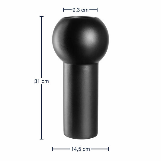 Leonardo Keramikvase Brera, Vase, Dekovase, Blumenvase, Keramik, Schwarz, H 31 cm, 059012