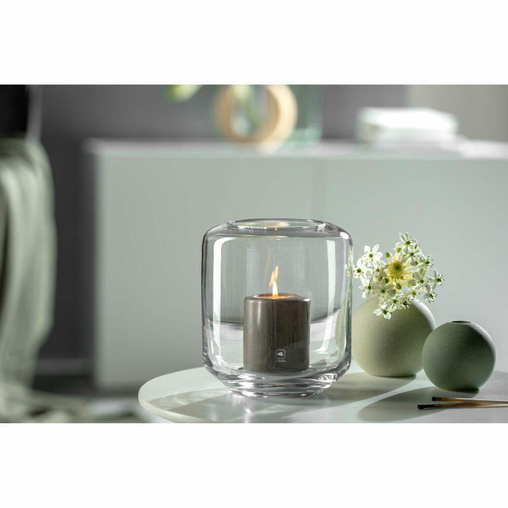 Leonardo lantern Milano, candle holder, candlestick, soda-lime glass, H 18 cm, 034155