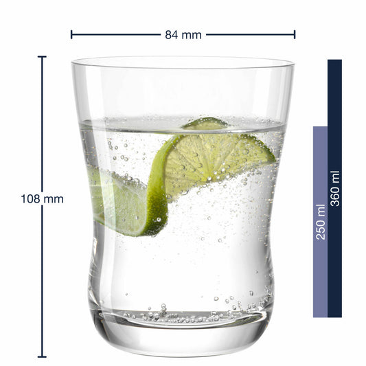 Leonardo drinking glass Vita M, water glass, juice glass, soda-lime glass, 360 ml, 054496