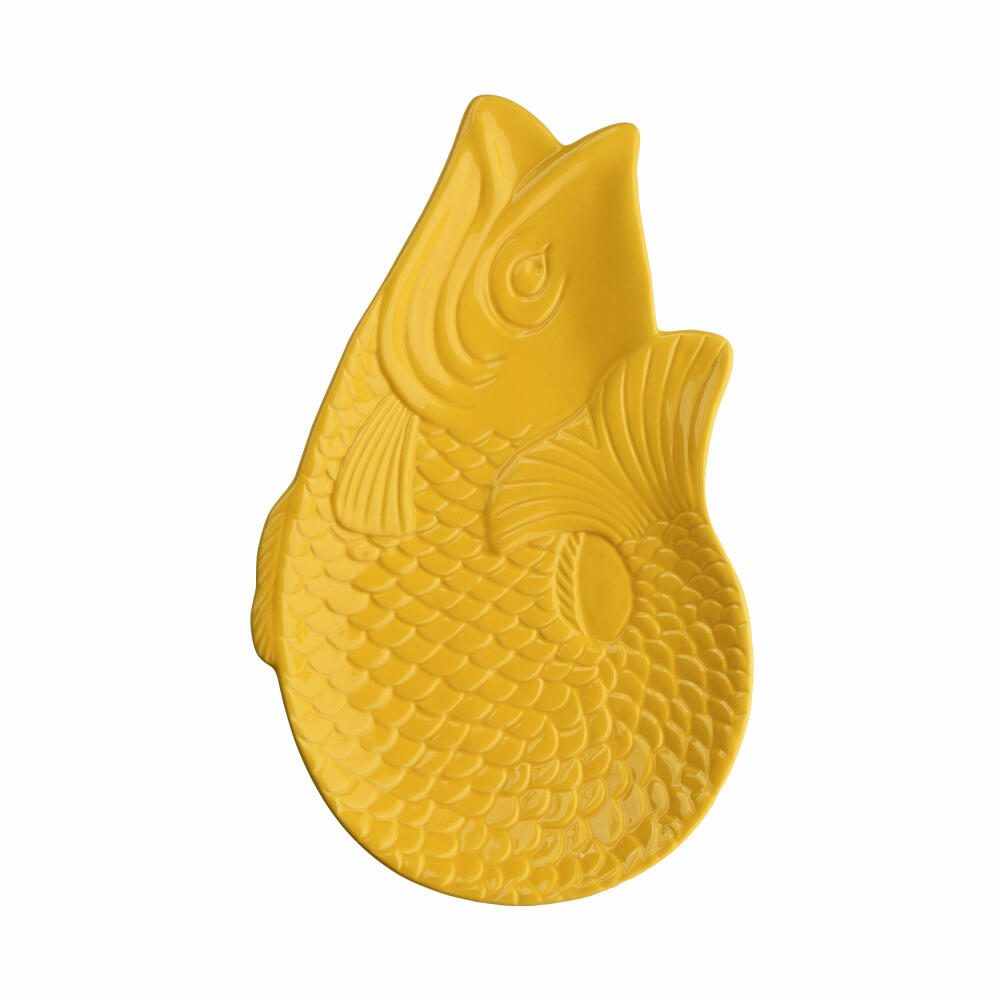 Gift Company Dekoteller Monsieur Carafon M, Teller in Fisch-Form, Steingut, Tuscan Sun, 25.3 x 16 cm, 1151304010