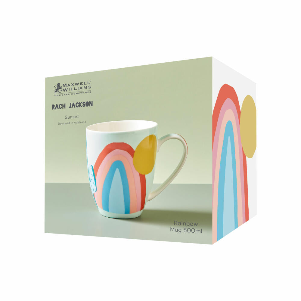 Maxwell & Williams RJ Sunset Mug Rainbow, Coffee Mug, Tea Cup, Cup, in Gift Box, Porcelain, 510 ml, DX1334