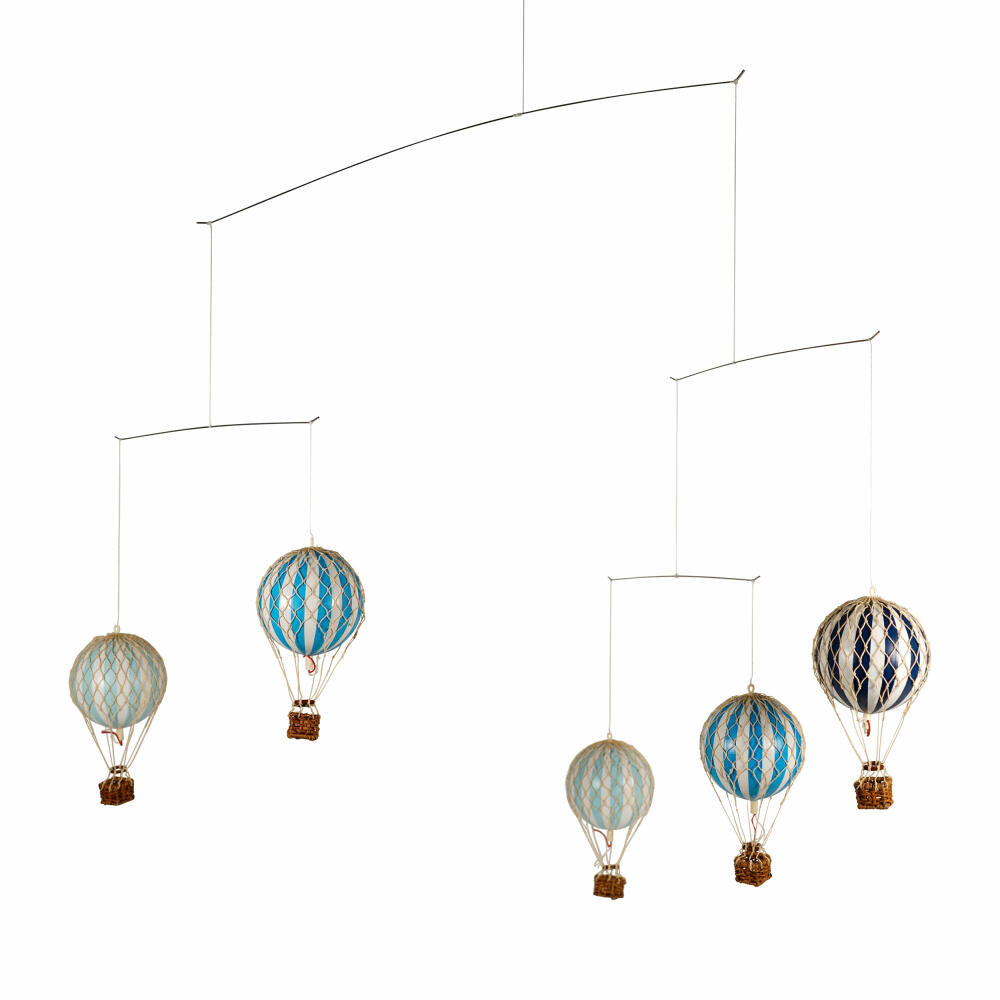 Authentic Models Mobile Flying the Skies Blau, Hängedekoration, Ballon, Rattan / Papier / Kunststoff, AP138