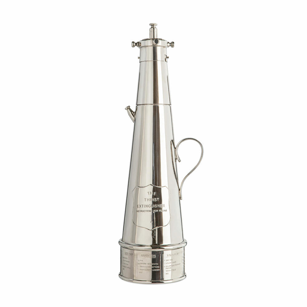 Authentic Models Cocktailshaker Thirst Extinguisher C. Shaker, Messing, Nickel- und Silberbeschichtet, CS001