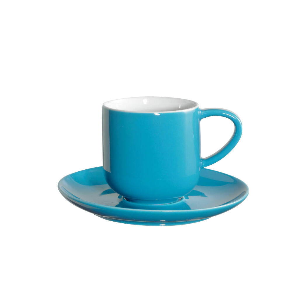 ASA Selection espresso cup with saucer, porcelain, turquoise, 5.6 cm, 19000381
