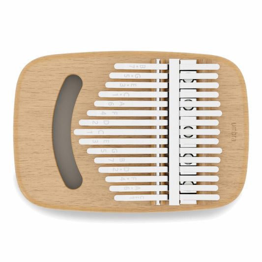 Umbra Daumenklavier Strumba Kalimba, mit 15 Tasten, tragbares Fingerklavier, Holz, Weiß, Natur, 1014215-668