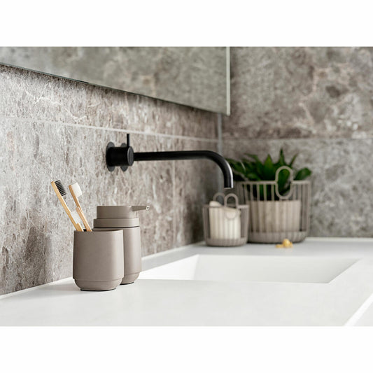 Zone Denmark Zahnbürstenbecher Time, Zahnputzbecher, Beton, Concrete, H 9.8 cm, 28124