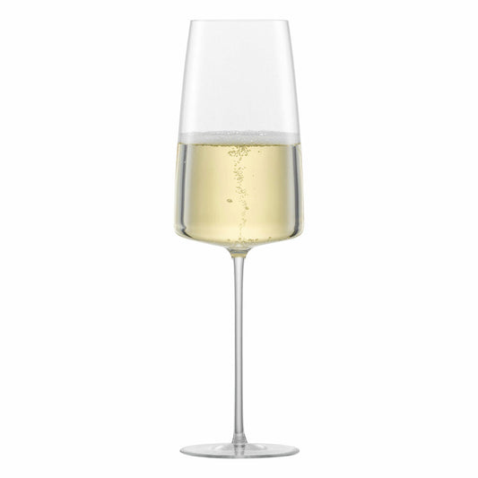 Zwiesel Glas Handmade Sparkling Wine Glass Simplify Light & Fresh Set of 2, Sparkling Wine Glass, 407 ml, 122055