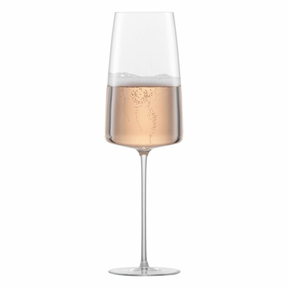 Zwiesel Glas Handmade Sparkling Wine Glass Simplify Light & Fresh Set of 2, Sparkling Wine Glass, 407 ml, 122055