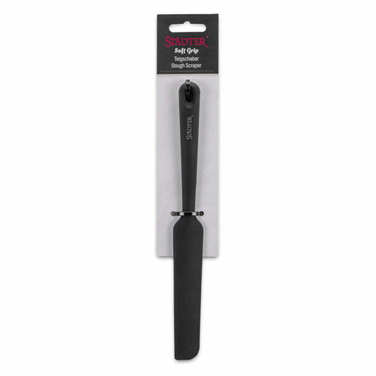 Städter Soft-Grip Teigschaber, Teig Schaber, Teigspatel, Teigteiler, Silikon, Schwarz, 24.5 cm, 640085