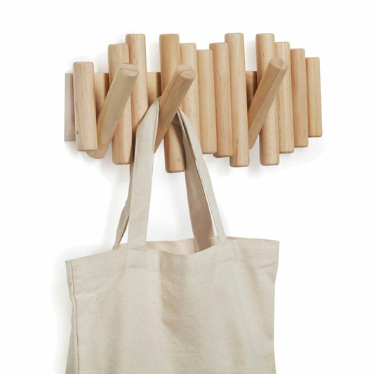 Umbra PICKET RAIL wall hook, wall coat rack, coat rack, hook, coat hook, pinewood, natural, 1011471-390