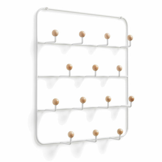 Umbra Estique Door Coat Rack Multifunctional, Door Coat Rack, Door Hook, Coat Hook, Metal, White, 60 cm, 1004045-660