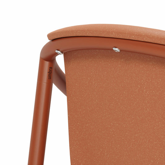 Umbra Barstuhl Ringo, Barhocker, hoher Stuhl, Stahl, Kunststoff, Terracotta Braun, 90 cm, 1020873-1258