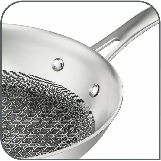 Tefal Eternal Mesh pan, frying pan, induction-suitable, stainless steel, Ø 24 cm, E49704