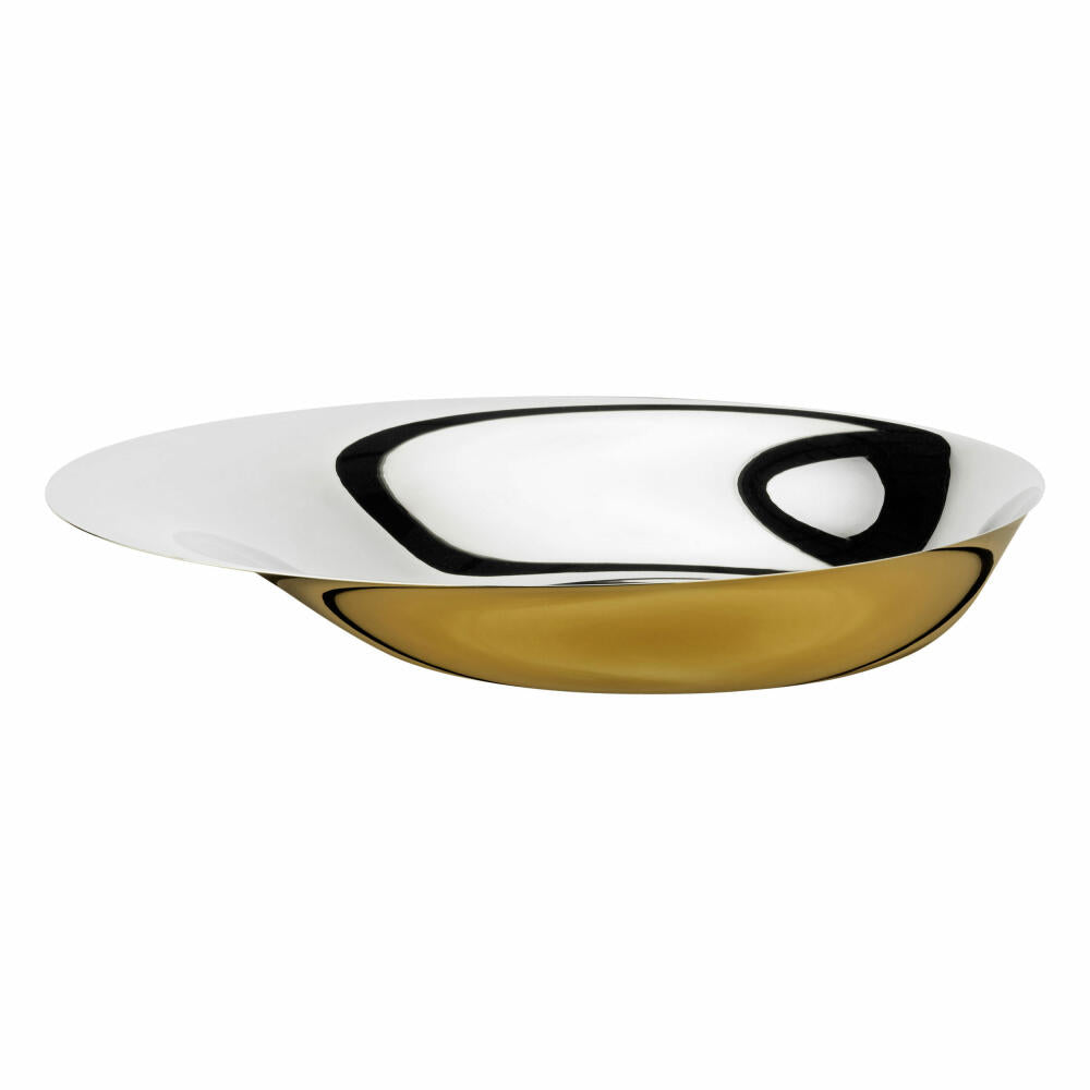 Stelton Foster bowl, fruit bowl, serving bowl, decorative bowl, stainless steel, gold, Ø 36 cm, 711