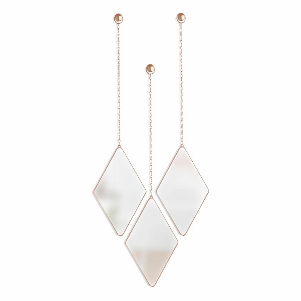 Umbra Dima wall mirror, wall mirror, decorative mirror, decorative mirror, glass / metal, copper, 28.7 cm, 358777-880