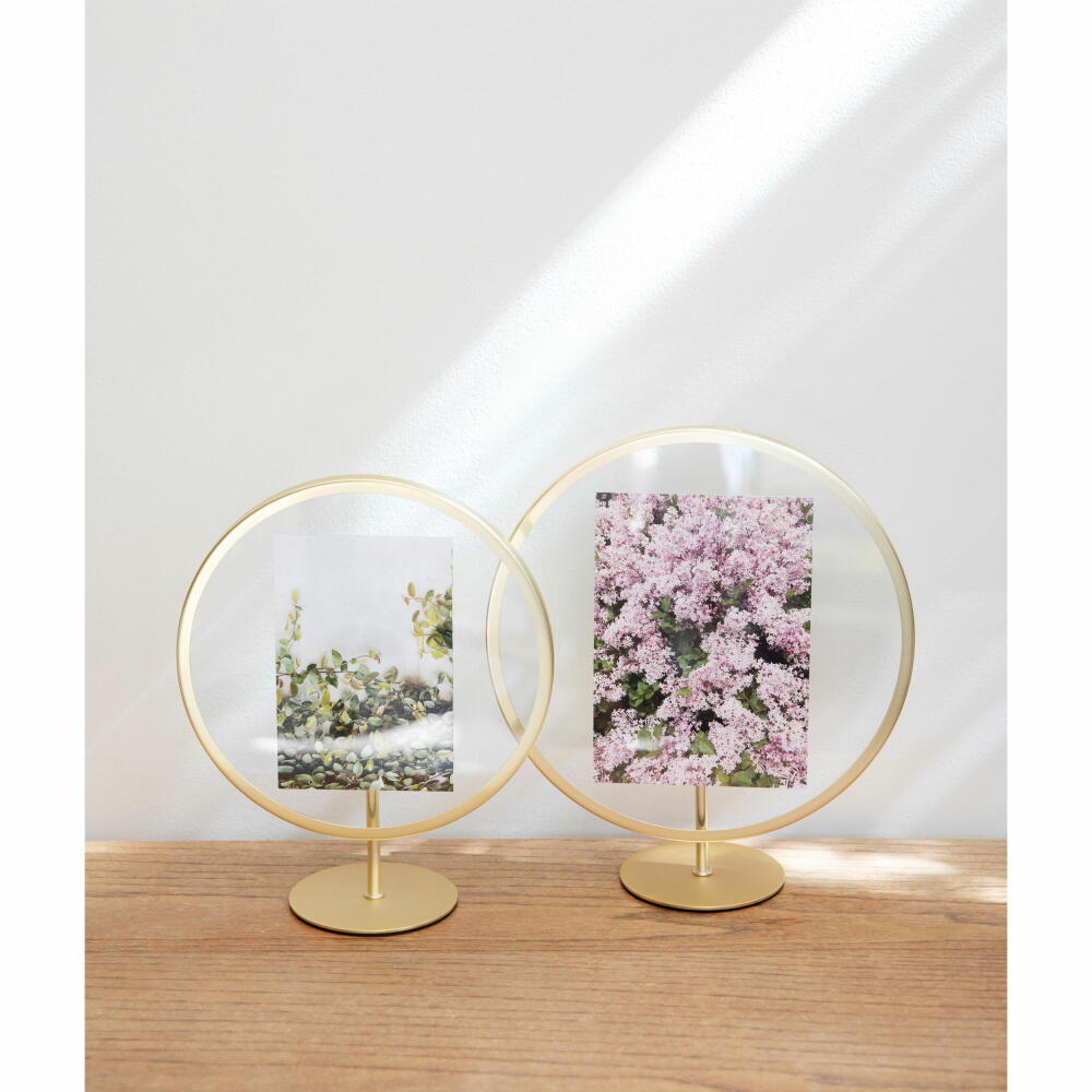 Umbra Infinity Picture Frame Round, Photo Frame, Photo Stand, Glass, Black, 13 x 18 cm, 1012272-040