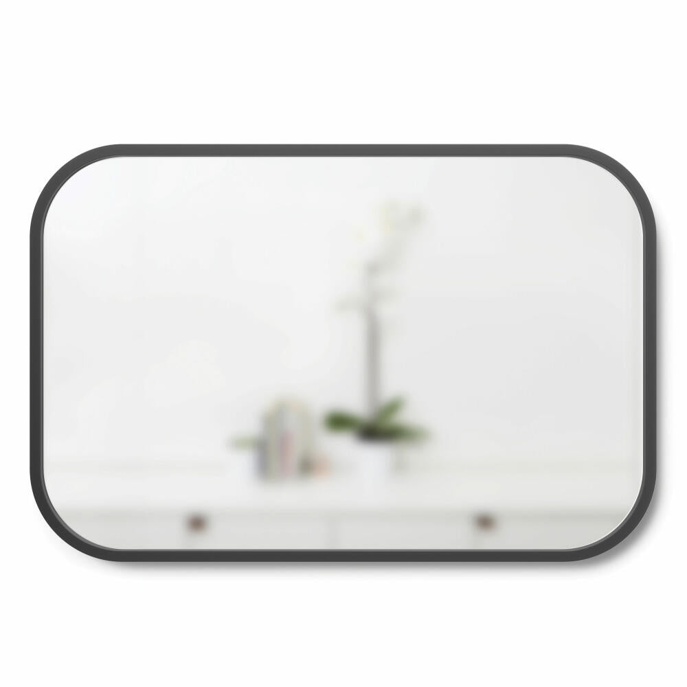 Umbra Hub Wall Mirror, Mirror, Rectangular, Glass Mirror, Black, 61 x 91 cm, 1014801-040