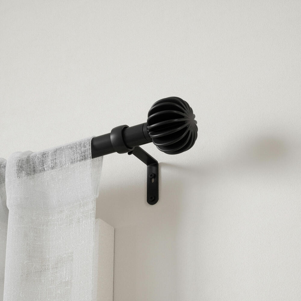 Umbra curtain rod Finn, extendable, steel, black, Ø 2.5 cm, 1018330-038