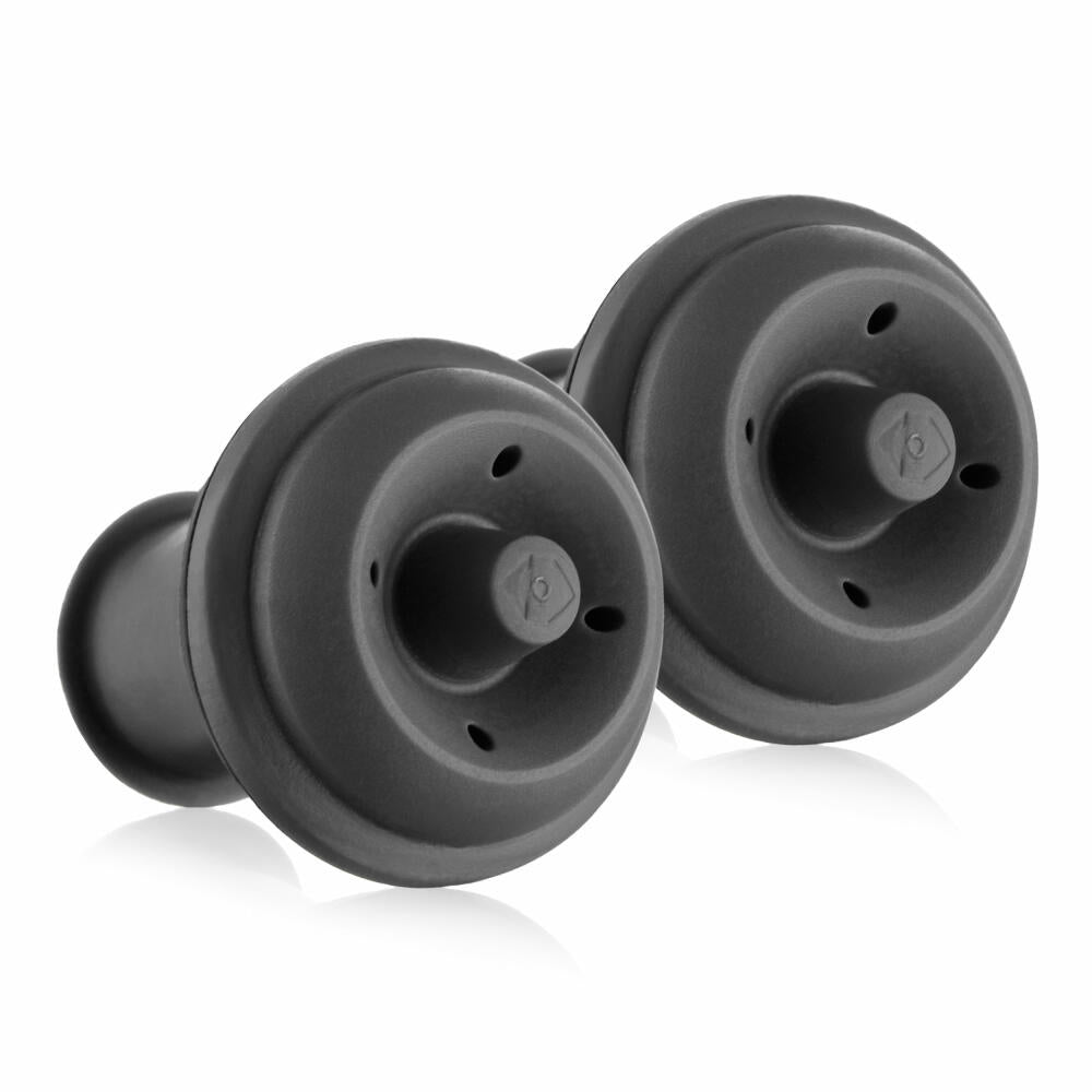Vacu Vin stopper for wine pump set of 2, bottle stopper, vacuum stopper, plastic, grey, 08840612