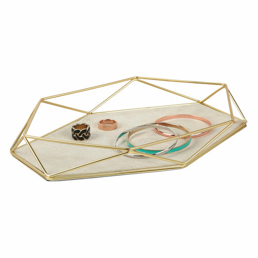 Umbra Prisma Jewelry Storage, Jewelry Storage, Jewelry Tray, Metal, Brass, 28 cm, 299481-221