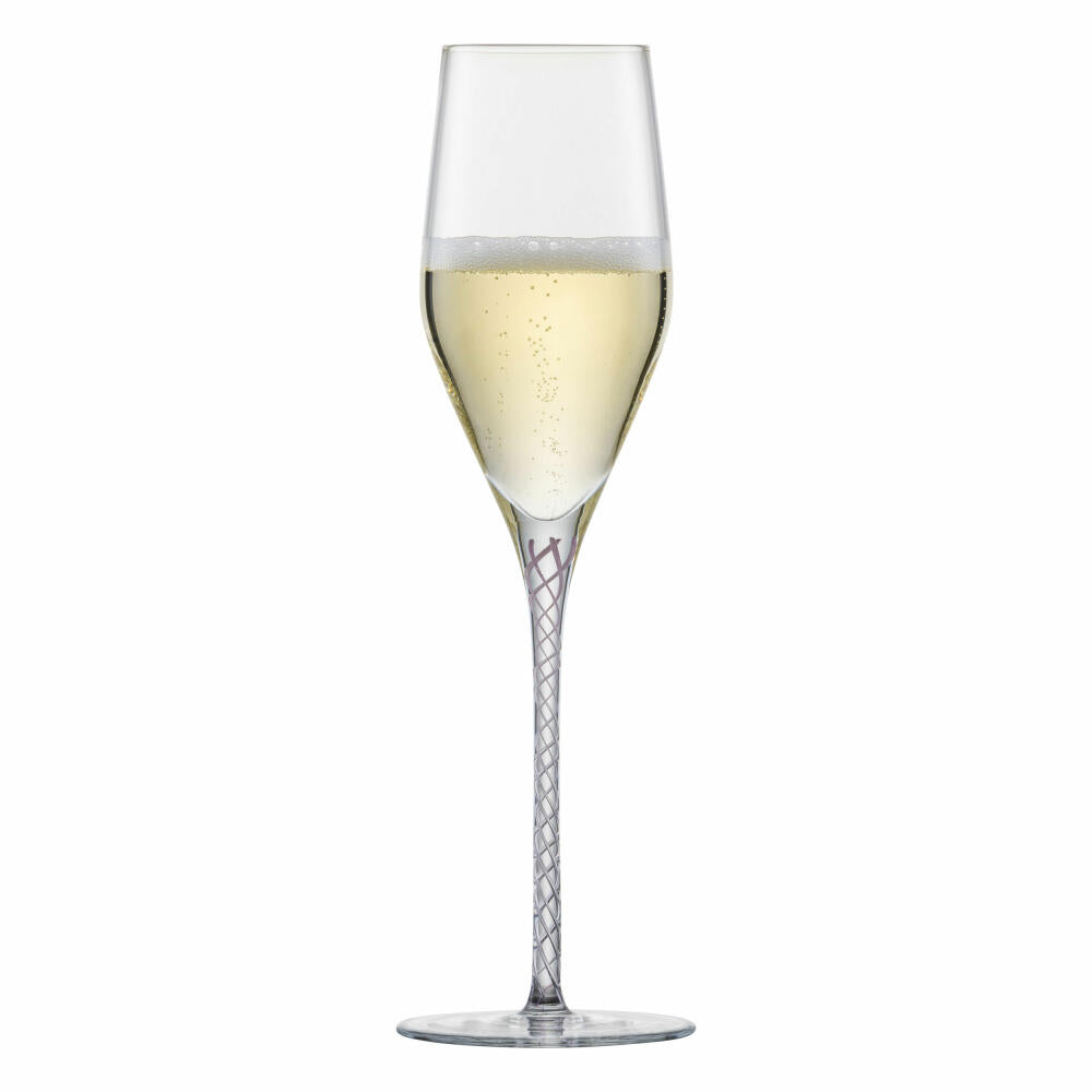 Zwiesel Glas Handmade Sektglas Spirit Rosé mit Moussierpunkt 2er Set, 254 ml, 121621
