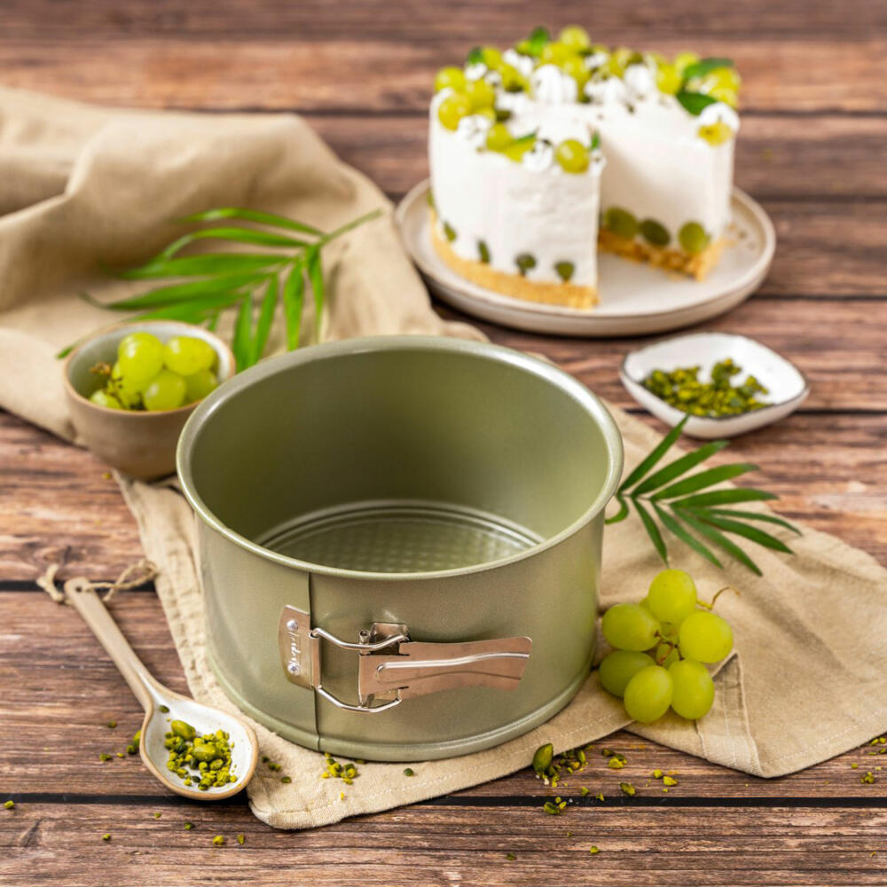 Zenker Springform Green Vision high, baking pan, sheet steel, Sparkling Green, 18 x 10 cm, 7458