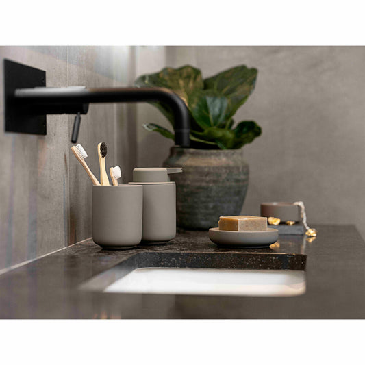 Zone Denmark Seifenschale Ume, Seifenablage, Seifenhalter, Porzellan, Taupe, Ø 12 cm, 26435