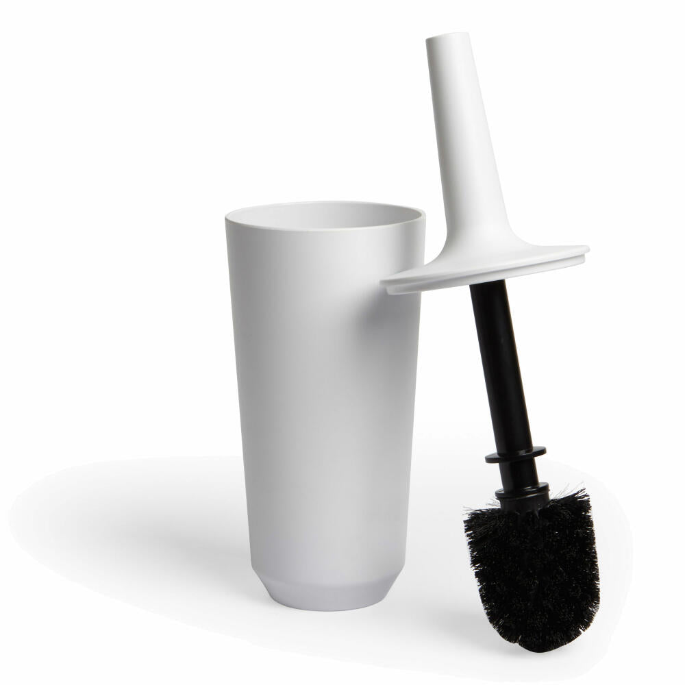 Umbra Corsa Toilet Brush, Toilet Brush, Toilet Bra, Bathroom Accessories, Ceramic, White, 36 cm, 1004478-660