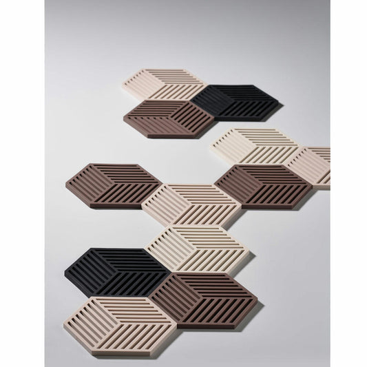 Zone Denmark Untersetzer Hexagon, Glasuntersetzer, Getränkeuntersetzer, Silikon, Desert, 12427