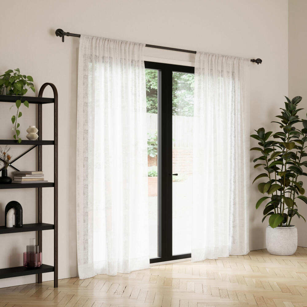 Umbra Curtain Rod Helix, Extendable Curtain Rod, Steel, Black, Ø 2.5 cm, 1017250-038