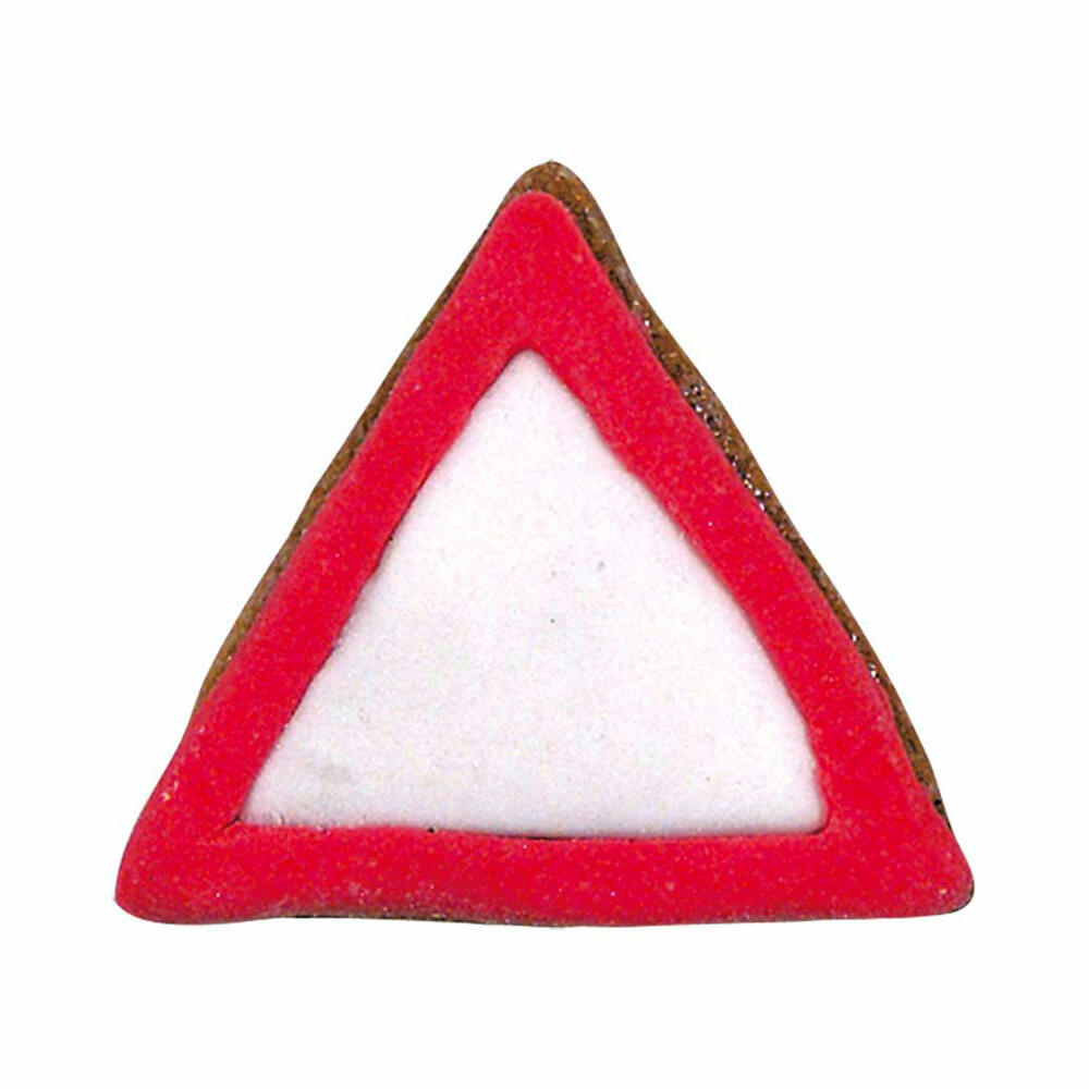 Städter embossed cookie cutter Attention / Give way!, cookie cutter, cookie shape, biscuit, cookies, stainless steel, 4.5 cm, 200401