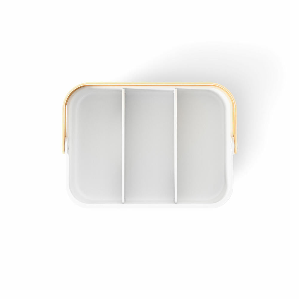 Umbra Organizer Bellwood, storage container with handle, recycled ABS, white, natural, 36 x 26 x 13 cm, 1019942-668