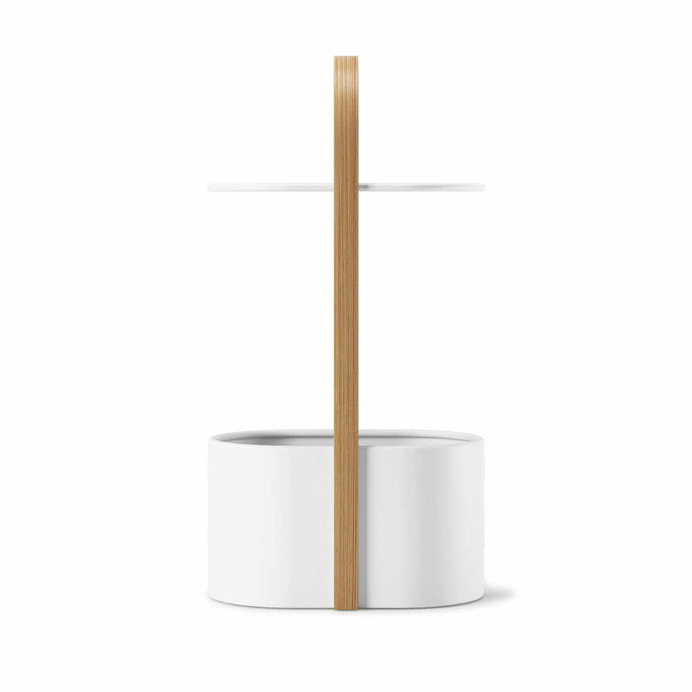 Umbra Bellwood side table, with storage space and cable duct, wood, steel, white, 35x24x70 cm, 1013760-668