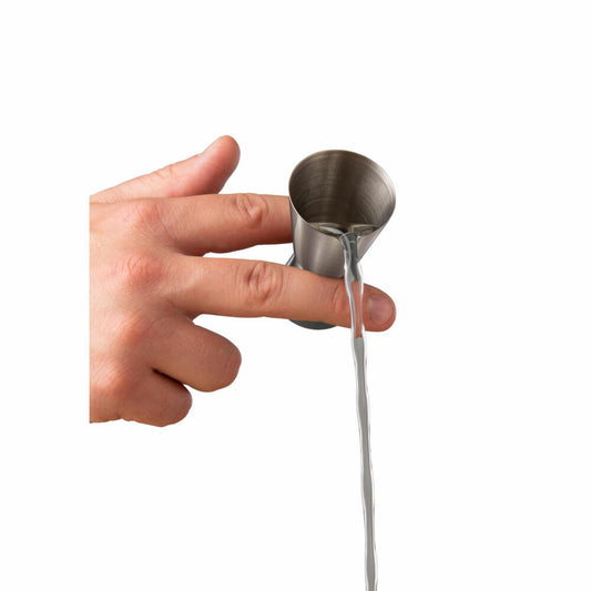 Vacu Vin Barmaß Double Jigger, Messbecher mit V V Logo, Edelstahl, Silbern, 78323606