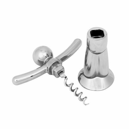 Umbra Buddy Corkscrew, Wine Bottle Opener, Bottle Opener, Wine Accessories, Chrome-Plated Cast Metal, Chrome, Silver, 480323158