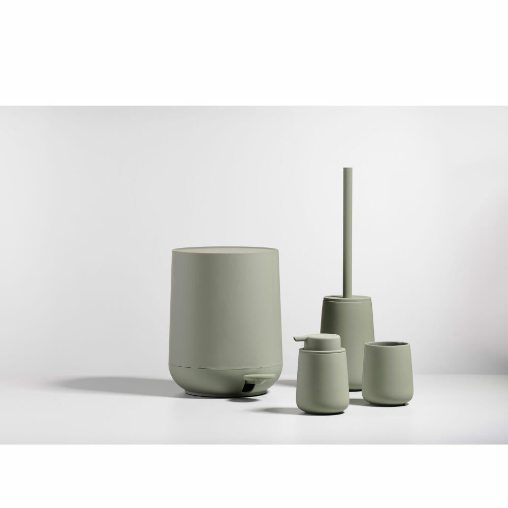 Zone Denmark Pedaleimer Nova, Treteimer, Mülleimer, Kosmetikeimer, Badeimer, ABS, Matcha Green, 3 L, 15253