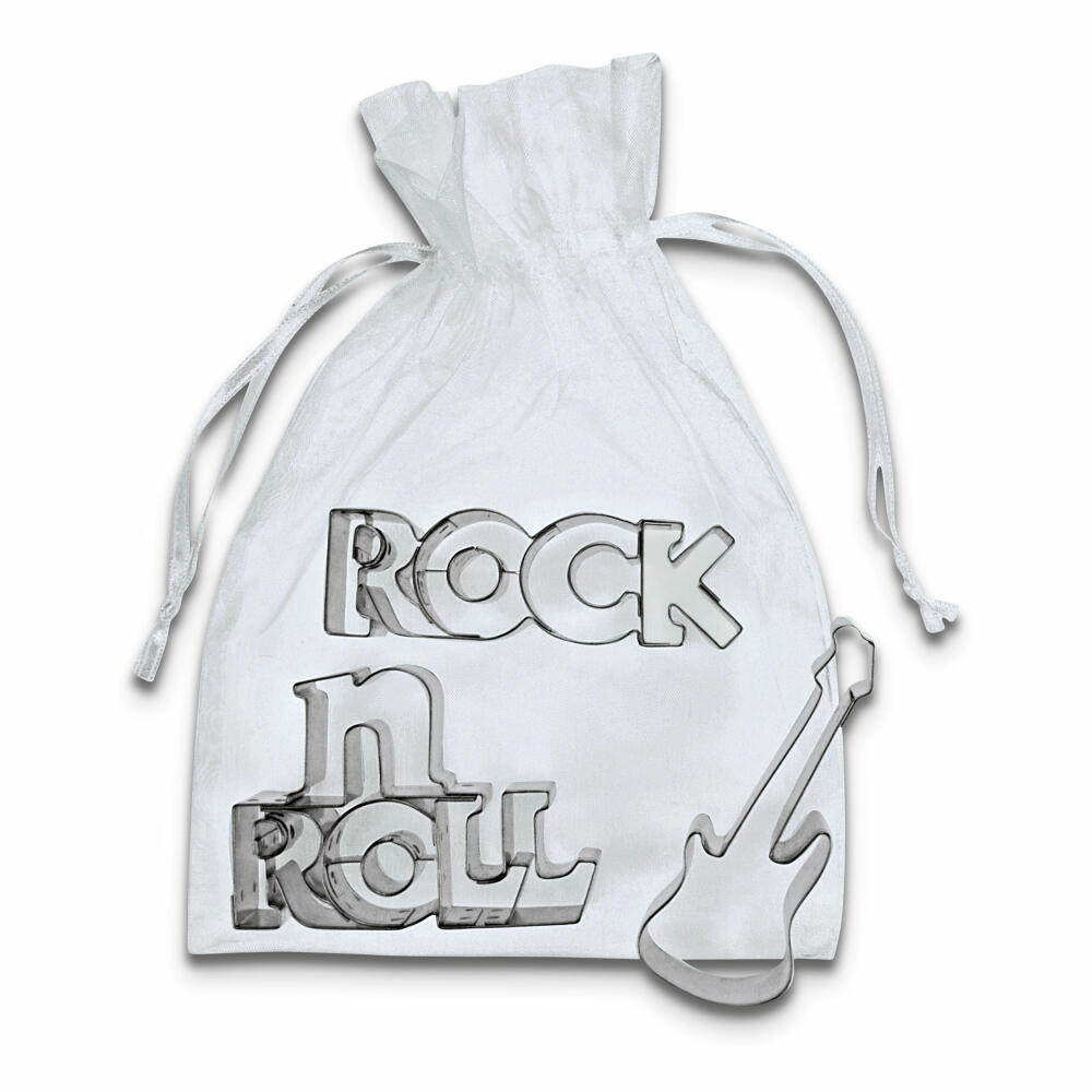 Städter Ausstecher Rock n Roll Set 3-tlg., Ausstechform, Plätzchenform, Keks, Plätzchen, Weißblech , 7 - 7.5 cm, 001923