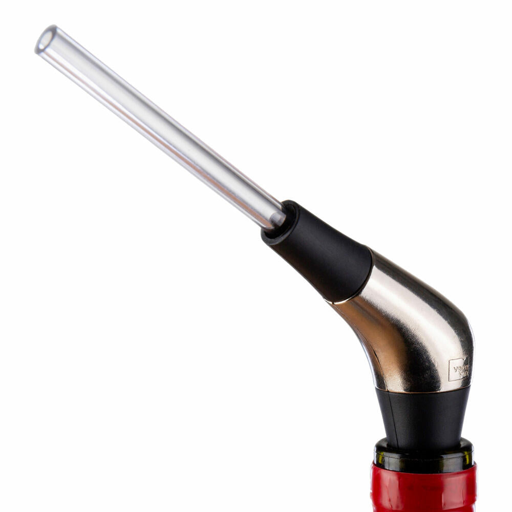 Vacu Vin Anti-Oxidation Pourer, Slow Wine Pourer, Wine Pourer, Silicone, Stainless Steel, Copper, Nickel, Tritan, Gray, Black, 18570606
