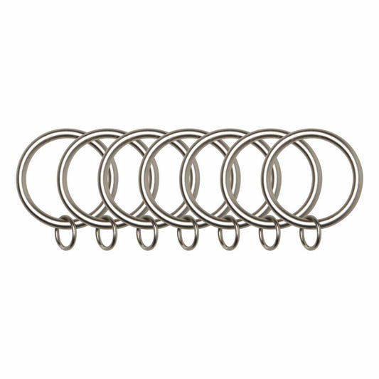 Umbra Link Curtain Ring, Set of 7, Curtain Ring, Curtain Ring, Curtain Hook, Plastic, Silver, 5 cm, 246060-410