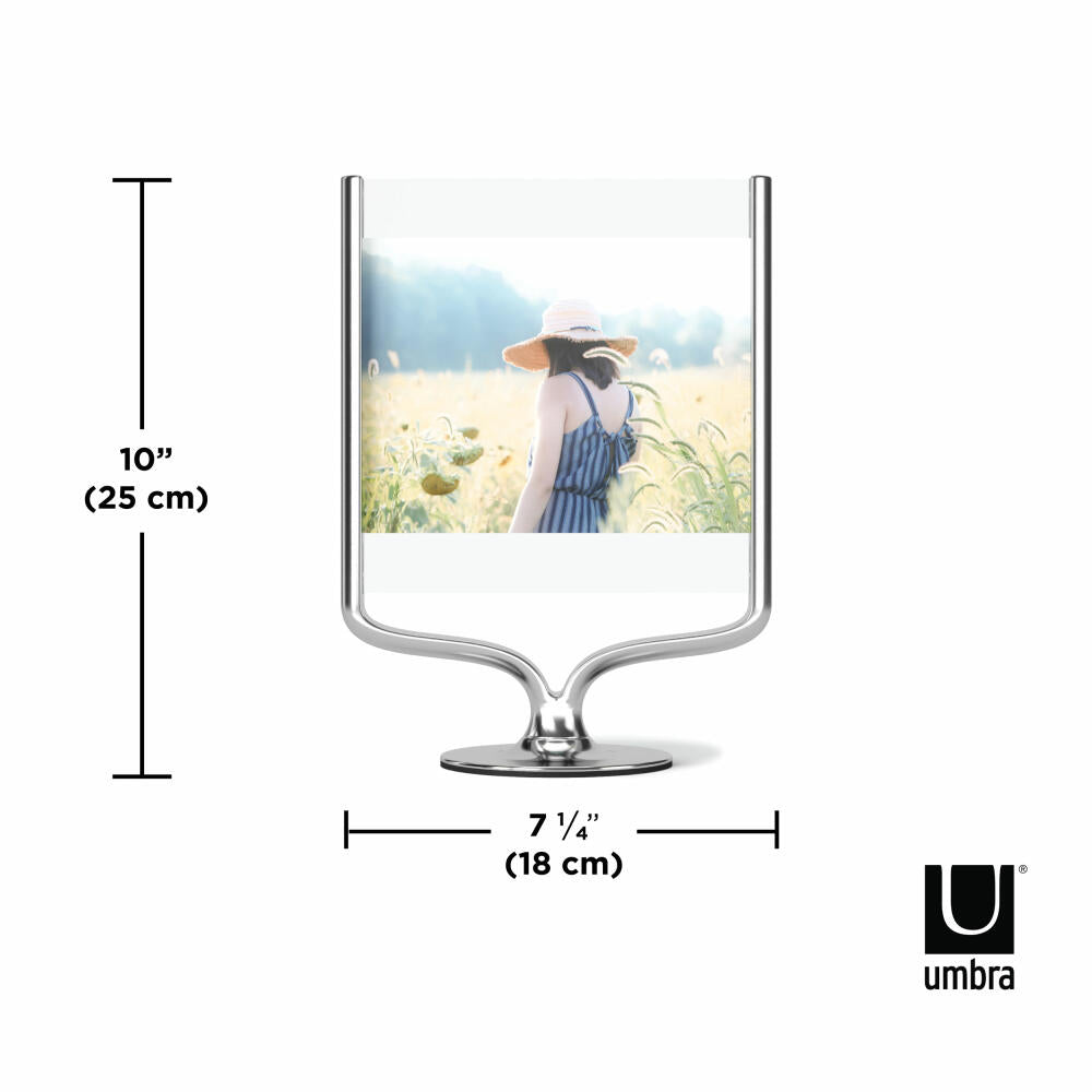Umbra Wishbone picture frame, for 10x15 and 13x18 cm photos, chrome, 1020820-158