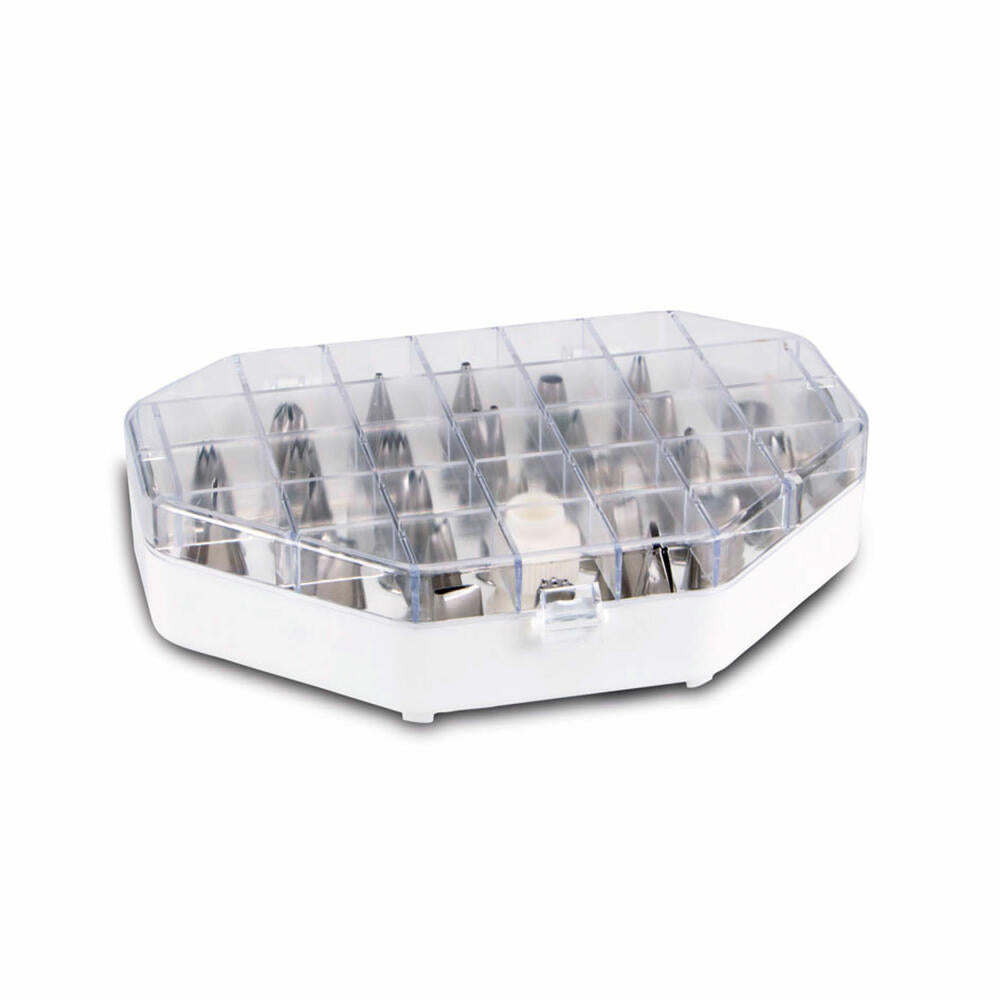 Städter decorating nozzle set, 29 pcs., piping nozzle, decorating nozzle, baking accessories, stainless steel, 244146