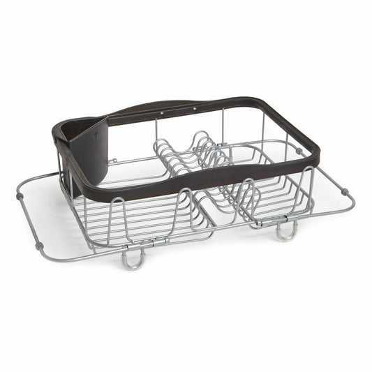 Umbra Sinkin Dish Rack Multifunctional, Draining Rack, Drainer, Draining Holder, Metal, Black / Silver, 48 cm, 1004292-047
