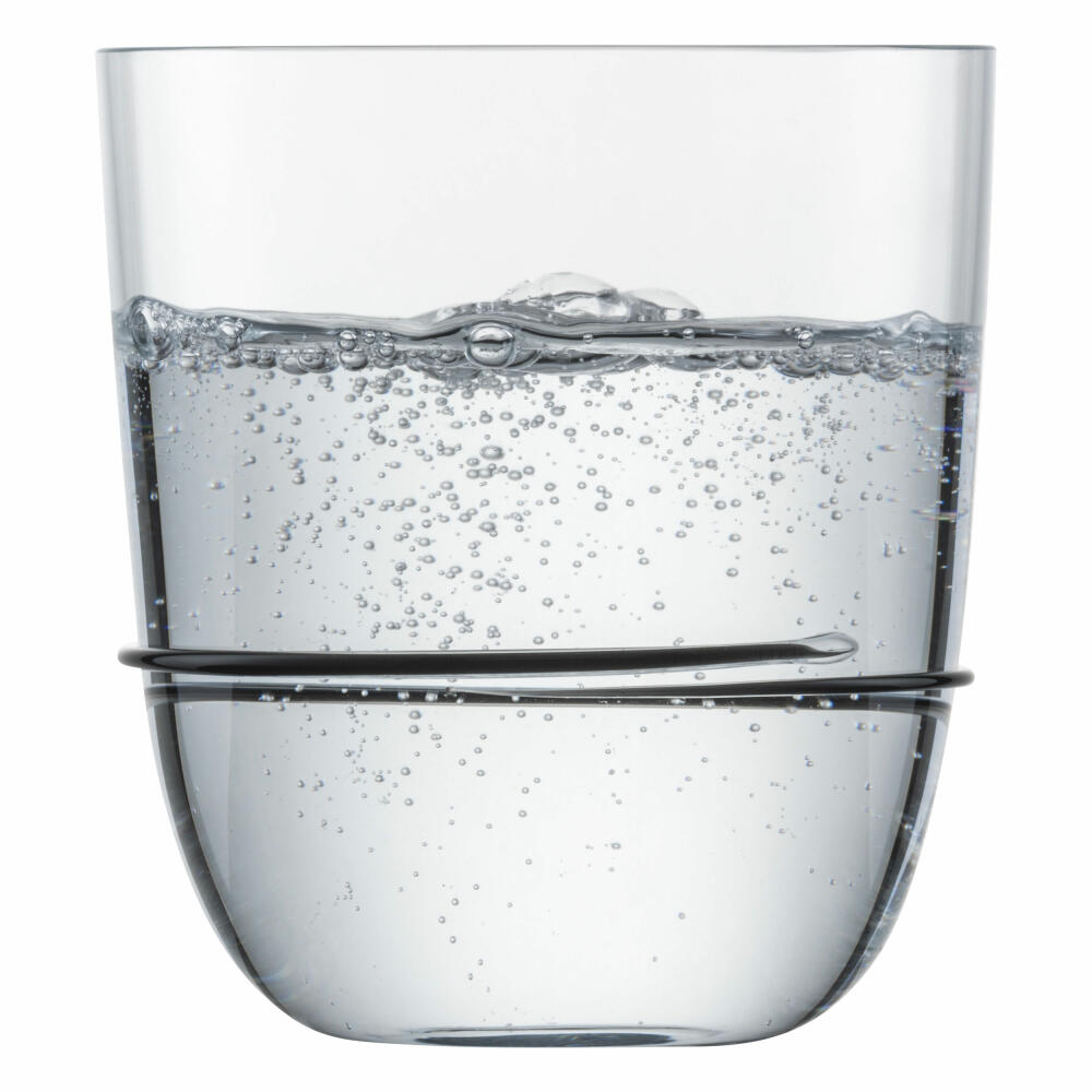 Zwiesel Glas Handmade Becher Aura Schwarz 2er Set, Trinkbecher, Glas, 518 ml, 121688