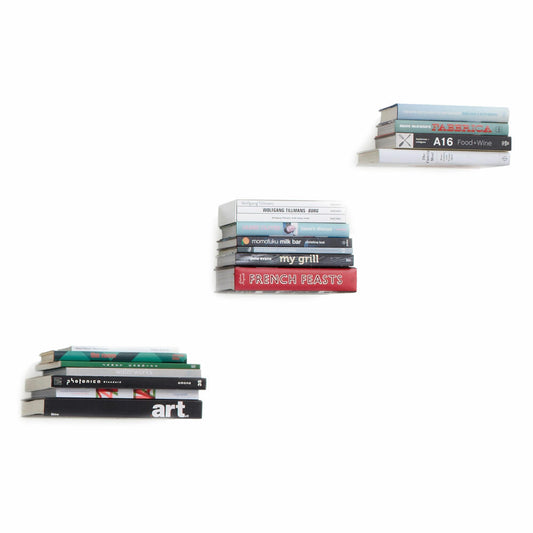 Umbra Conceal Wall Shelf Small, Set of 3, Wall Shelf, Floating Bookshelf, Metal, Silver, 13.5 cm, 330639-560