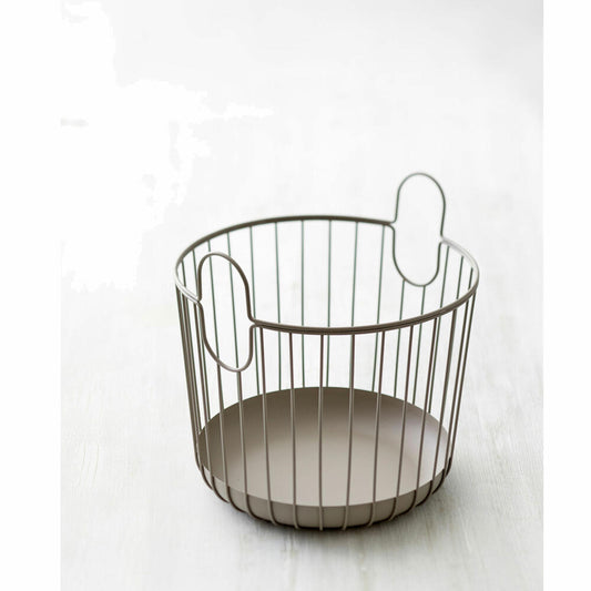 Zone Denmark Korb Inu, Metallkorb, Wäschekorb, Dekokorb, Übertopf, Metall, Taupe, Ø 20 cm, 10570