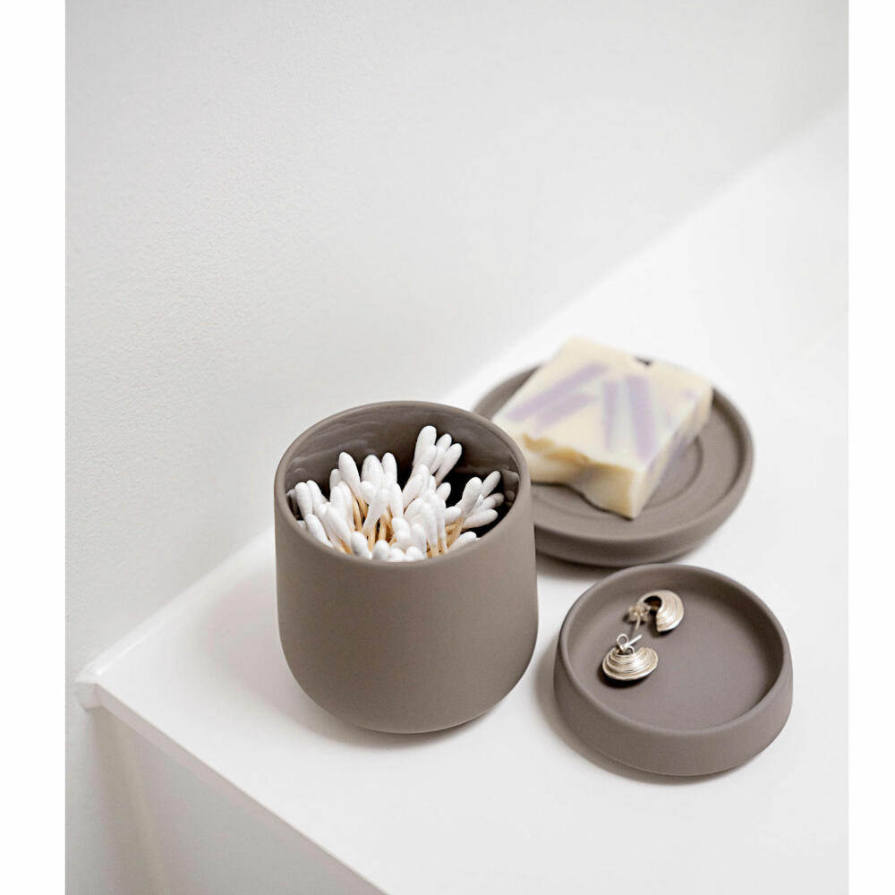 Zone Denmark Seifenschale Nova One, Seifenablage, Seifenhalter, Porzellan, Taupe, Ø 11 cm, 28096
