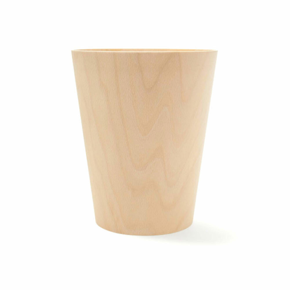 Umbra Woodrow waste bin, trash can, cosmetic bin, bathroom bin, wastepaper basket, wood, natural, 7.5 L, 082780-390