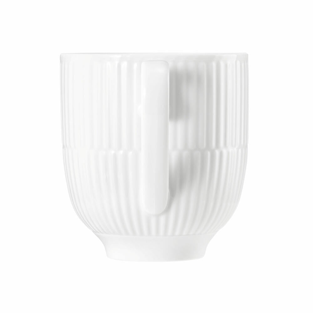 Königlich Tettau Amina mug with handle, tea cup, coffee mug, coffee cup, porcelain, white, 350 ml, 004.106279